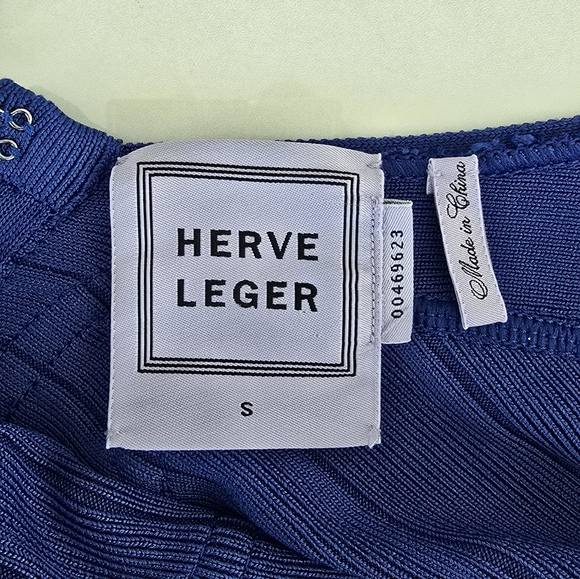 Herve Leger Royal Blue Knit Dress - Small - Picture 8 of 9